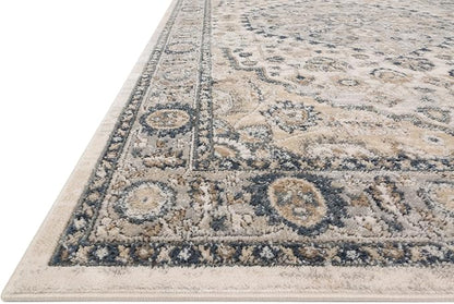 Loloi Teagan Collection TEA-01 Natural/Lt. Grey 2'-8" x 13' Runner Rug, Large, Soft Neutral Rug, High-Traffic for Living Room, Bedroom, Home Office, Dining Area