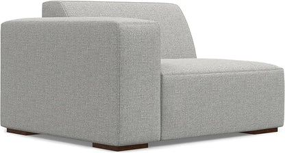 SIMPLIHOME Rex 3-Seater Modular Sofa in 100% Recycled Polyester Tightly Woven Performance Fabric, Pale Grey, 122-inches Wide, Handcrafted Modern-Style Couch for Living Room and Family Room