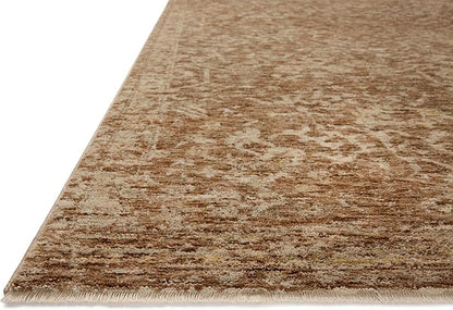 Loloi Magnolia Home by Joanna Gaines Junie Collection JUE-01 Clay/Natural 7'-10" x 10'-2", .38" Pile Height, Area Rug