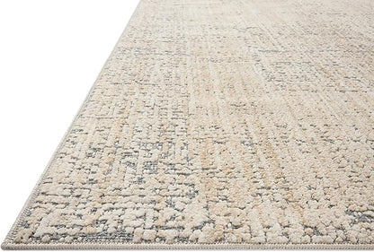 Loloi Amber Lewis Bexley Collection BEX-03 Natural/Slate 11'-6" x 15' Area Rug Neutral, Textured, Living, Bedroom, Dining, Carpet
