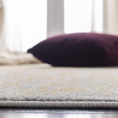 SAFAVIEH Evoke Collection Runner Rug - 2'2" x 11', Ivory & Gold, Distressed Design, Non-Shedding & Easy to Clean, Ideal for Foyer, Bedroom, Kitchen, Hallway (EVK256B)