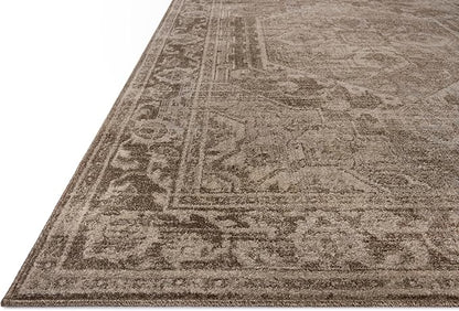 Loloi Magnolia Home by Joanna Gaines Mona Collection MOA-01 Cocoa/Stone 3'-7" x 5'-7" Accent Rug