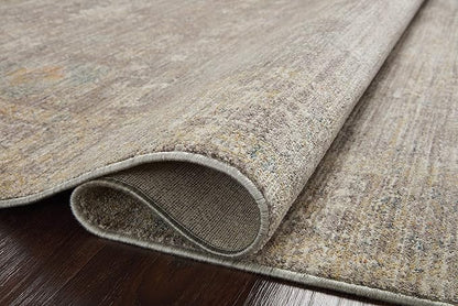 Loloi Magnolia Home by Joanna Gaines Millie Collection MIE-05 Stone/Natural 9'-6" x 13'-1", .25" Pile Height, Area Rug