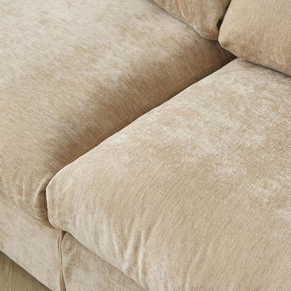 Cloud Couch Modular Sectional Sofa,100.5" U Shaped Couch, Oversized Convertible Wide Seater,3 Seater with 2 Ottomans for Living Room Set, Covers Washable&,Khkai