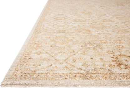 Loloi Chris Loves Julia Palma Collection PLM-04 Natural/Spice 7'-10" x 10' Area Rug Vintage Style Boho Living Room Bedroom Carpet