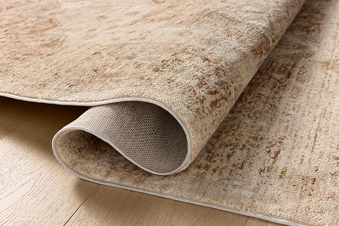 Loloi Magnolia Home by Joanna Gaines Junie Collection JUE-04 Natural/Clay 7'-10" x 7'-10", .38" Pile Height, Round Area Rug