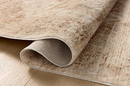 Loloi Magnolia Home by Joanna Gaines Junie Collection JUE-04 Natural/Clay 5'-3" x 5'-3", .38" Pile Height, Round Area Rug