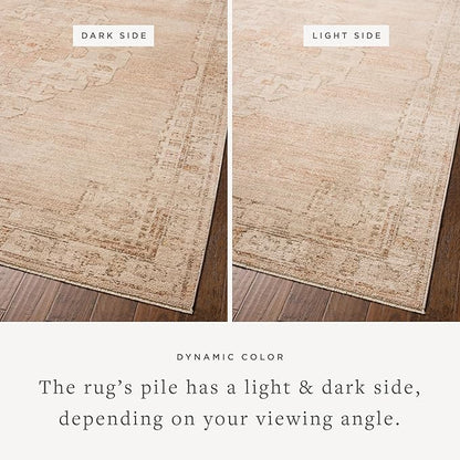 Loloi Chris Loves Julia Palma Collection PLM-02 Spice/Natural 2'-3" x 3'-10" Accent Rug Vintage Style Boho Living Room Bedroom Carpet