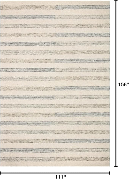 Loloi Chris Loves Julia Chris Collection CHR-05 Ivory/Slate 9'-3" x 13', .50" Pile Height, Area Rug