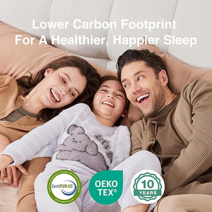 Novilla Queen Size Mattress 6 Inch, Foam and Spring Hybrid Mattress for Restful Sleep, Medium Firm, CertiPUR-US Certified Foam & Steel Coils, Durable Support, Eco-Friendly Packaging