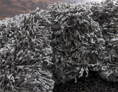 Unique Loom Solid Shag Collection Area Rug (2' 6" x 19' 8" Runner, Graphite Gray)