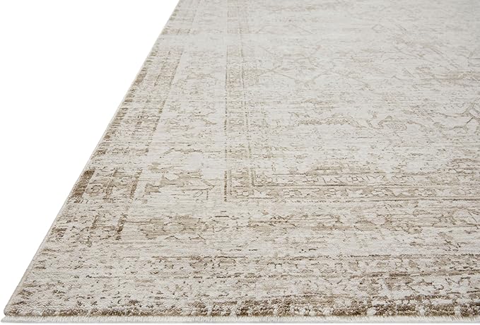 Loloi Amber Lewis Honora Collection HON-01 Ivory/Natural 6'-7" x 9'-2" Area Rug