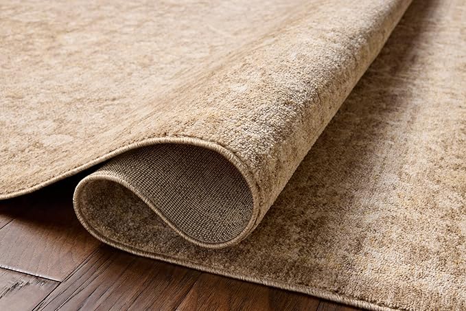 Loloi Chris Loves Julia Palma Collection PLM-01 Bark/Natural 9'-6" x 13'-1" Area Rug Vintage Style Boho Living Room Bedroom Carpet