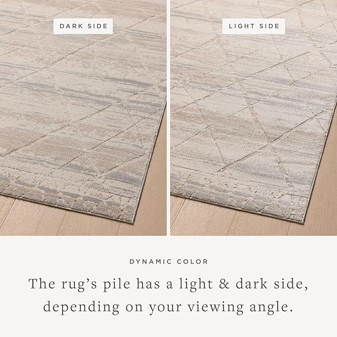 Loloi Amber Lewis Monty Collection MOT-02 Ivory/Natural 11'-6" x 15', .50" Pile Height, Area Rug