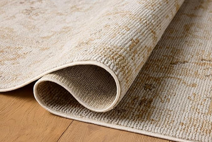 Loloi Magnolia Home by Joanna Gaines Pace Collection PAC-02 Natural/Gold 9'-6" x 12'-3" Area Rug
