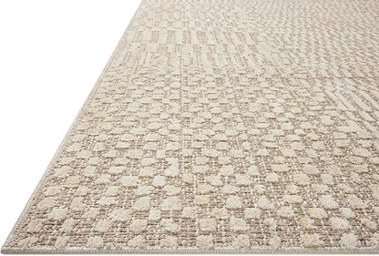 Loloi Amber Lewis Bexley Collection BEX-01 Natural/Birch 4'-0" x 6'-0" Accent Rug Neutral, Textured, Living, Bedroom, Dining, Carpet