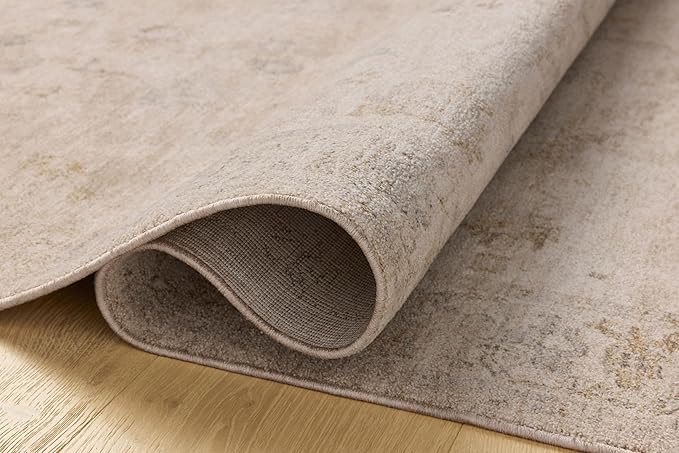 Loloi Chris Loves Julia Louisa Collection LOI-01 Oatmeal/Stone 7'-10" x 10', .38" Pile Height, Area Rug