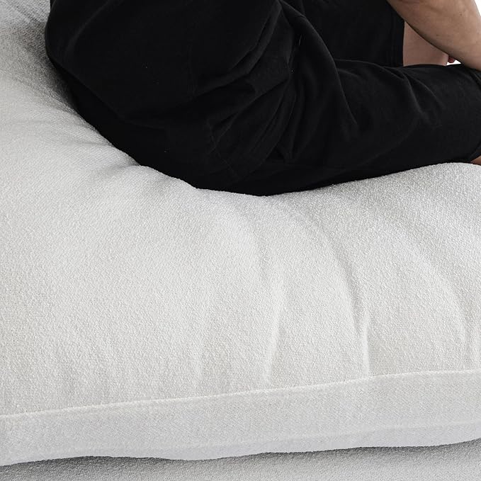 Cloud Modular Sectional Sofa for Livingroom,Large Down Filled Comfort Corner Sectional Sofa Couch Wide Deep Seat Convertible Couches for Office Apartment,V Shaped,White