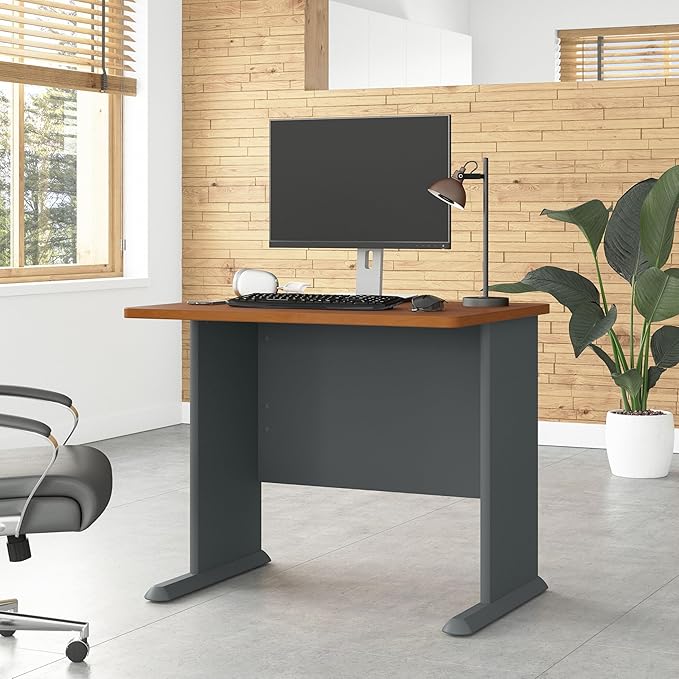 Bush Furniture BSHWC57436 Series A Collection 36W Desk Natural Cherry