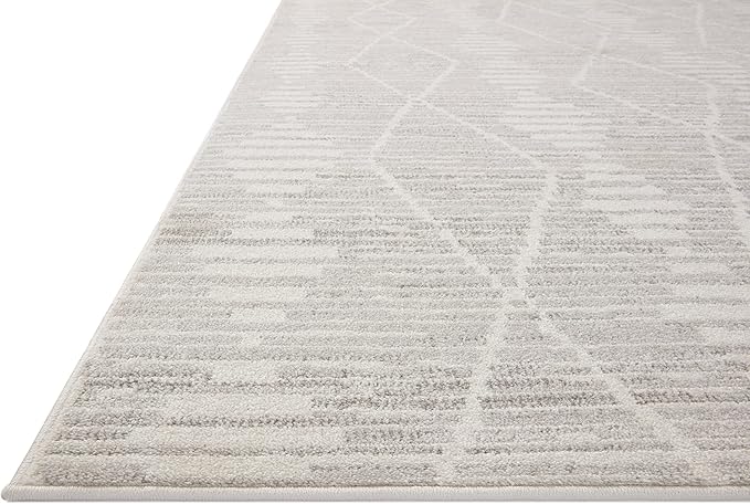 Loloi Kamala Collection KAM-02 Ivory/Silver 6'-7" x 9'-6" Area Rug