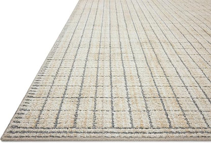 Loloi Amber Lewis Bexley Collection BEX-04 Slate/Natural 4'-0" x 6'-0" Accent Rug Neutral, Textured, Living, Bedroom, Dining, Carpet