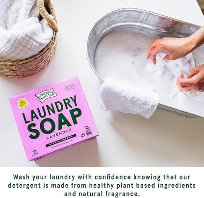Ingredients Matter Powder Laundry Soap - Lavender Scent, Hypoallergenic Detergent, Natural & Eco-Friendly, Plastic Free, Made in USA, Natural Essential Oils & Dermatologist Tested - 30 oz, 60 Loads