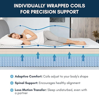 Diamond Mattress EquaLite Copper Cooled Hybrid Mattress, California King Mattress 11-inch Firm, Greenguard Gold, CertiPUR-US Certified, Fiberglass-Free, Made in USA