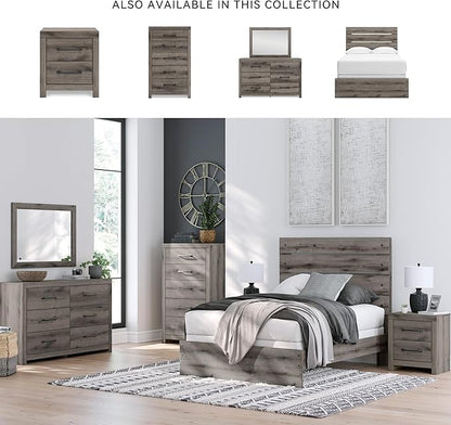 Signature Design by Ashley Urbanoore Rustic 5-Drawer Chest of Drawers with Safety Stop, Gray