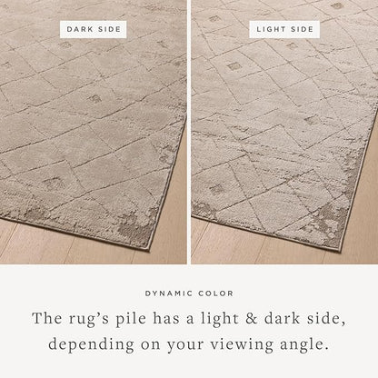 Loloi Amber Lewis Monty Collection MOT-05 Beige/Natural 5'-3" x 7'-6", .50" Pile Height, Accent Rug