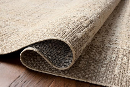 Loloi Amber Lewis Bexley Collection BEX-06 Natural/Taupe 7'-10" x 10' Area Rug Neutral, Textured, Living, Bedroom, Dining, Carpet