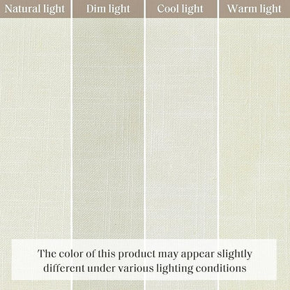 Madison Park Kyler Cordless Roman Shades - Single Panel, Lightweight Linen Blend Fabric, Natural Design, Easy Installation, Light Filtering Window Blind, Bedroom, Living Room Decor 31"W x 64"L Ivory