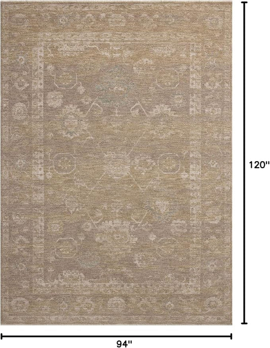 Loloi Chris Loves Julia Louisa Collection LOI-04 Taupe/Gold 7'-10" x 10', .38" Pile Height, Area Rug