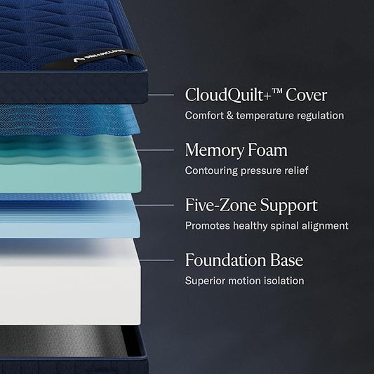 DreamCloud Ultra 15" California King Mattress - Memory Foam - 365 Night Trial - Fiberglass Free - Forever Warranty - Mattress in a Box - CertiPUR-US® Certified