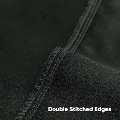 FUTEI Black Chenille Decorative Throw Pillow Covers 22x22 Inch Set of 2,Soft Cozy Faux Linen Textured Cushion Case,Farmhouse Home Decor for Couch Living Room
