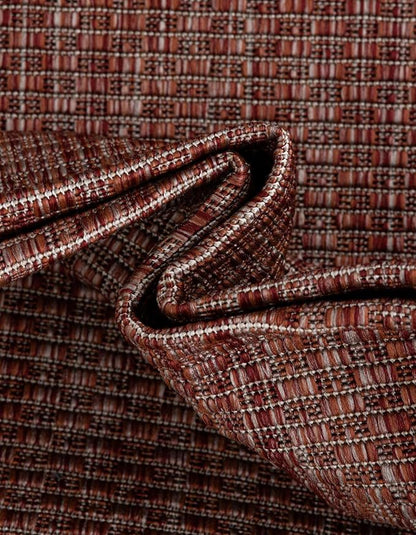Unique Loom Outdoor Border Collection Area Rug - Soft Border (7' 10" x 10' Rectangle Rust Red/Ivory)