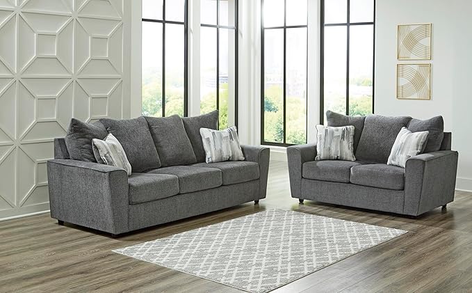 Signature Design by Ashley Stairatt Casual Sofa with Flared Arms, Gray