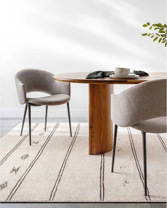 Livabliss x Becki Owens Rivi Moroccan Area Rug , 9'2" x 12', Ivory/Black