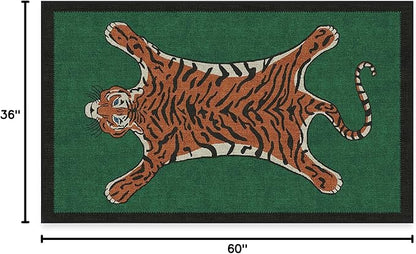 RUGGABLE x Jonathan Adler Machine Washable Modern Area Rug – Tiger Emerald 3x5, Stain-Resistant, Non-Slip – Small Rugs for Living Room, Bedroom, Hallway, Entryway & Office–with Cushioned Pad