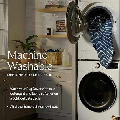 RUGGABLE x Morris & Co Machine Washable Area Rug – Lodden Soft Evergreen & Gold 2x3, Stain-Resistant, Non-Slip – Small Rugs for Living Room, Bedroom, Hallway, Entryway & Bathroom–with Cushioned Pad