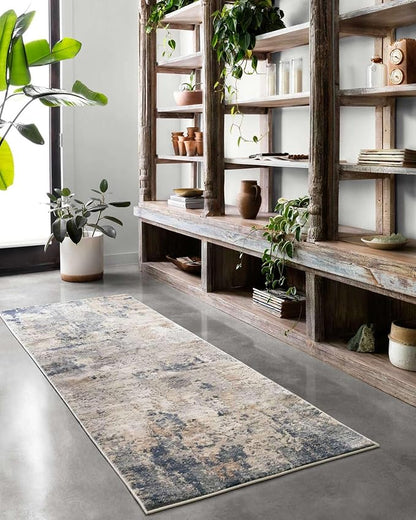 Loloi Teagan Collection TEA-06 Sand/Mist 7'-11" x 10'-6" Area Rug, Large, Soft Neutral Rug, High-Traffic for Living Room, Bedroom, Home Office, Dining Area