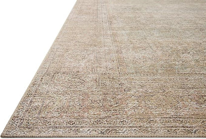 Loloi Amber Lewis Cambria Collection CBR-06 Multi/Natural 7'-6" x 9'-6" Area Rug Jute, Neutral, Vintage Style, Antique Tone, Living, Bedroom, Dining, Carpet