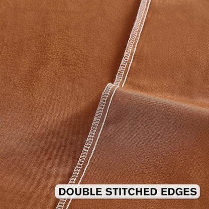 FUTEI Rust Velvet Throw Pillow Covers 18x18 Inch Set of 2,Soft Embossed Leaf-Relief Textured Cushion Cases,Natural Home Decor for Couch Living Room