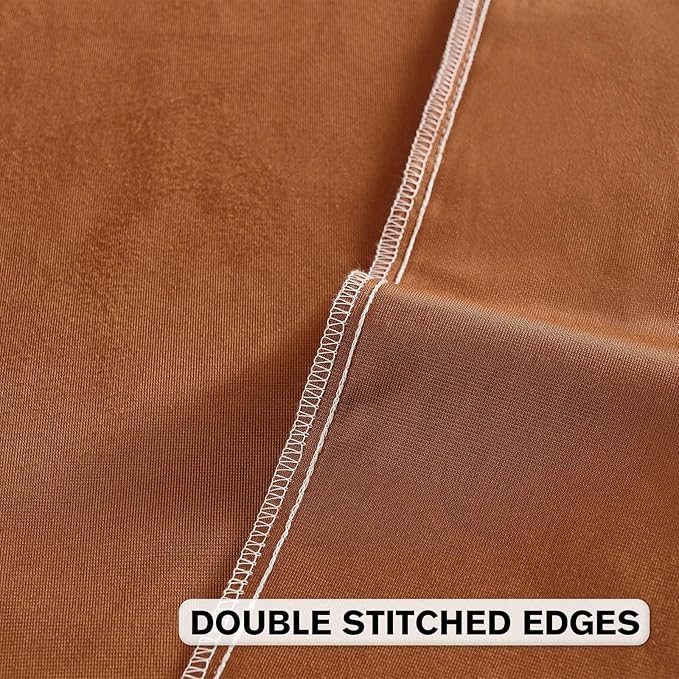 FUTEI Rust Velvet Throw Pillow Covers 16x16 Inch Set of 2,Soft Embossed Leaf-Relief Textured Cushion Cases,Natural Home Decor for Couch Living Room