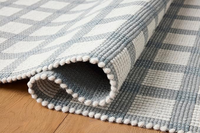 Loloi Magnolia Home by Joanna Gaines Ryder Collection RYD-02 Blue/Ivory 3'-6" x 5'-6" Accent Rug
