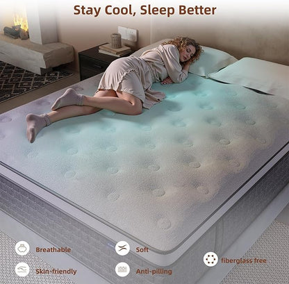 Mattress Twin Size, Medium Firm 10 Inch Mattress with Extra Lumbar & Shoulder Support, Hybrid Mattresses with Gel Memory Foam Pain Relief - Fiberglass Free - No Odor - 365 Night Trial
