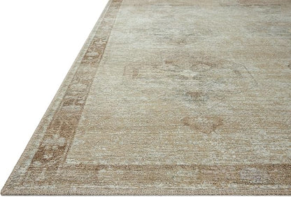 Loloi Amber Lewis Cambria Collection CBR-02 Mist/Natural 5'-0" x 7'-6" Area Rug Jute, Neutral, Vintage Style, Antique Tone, Living, Bedroom, Dining, Carpet