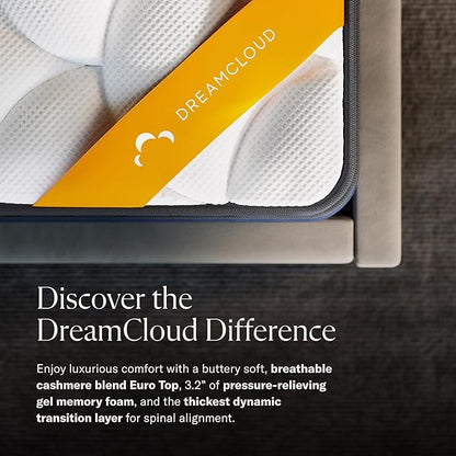DreamCloud Premier Rest 14" Full Mattress - Luxury Gel Memory Foam - 365 Night Trial - Premium Pressure-Relieving Layers - Forever Warranty - CertiPUR-US® Certified