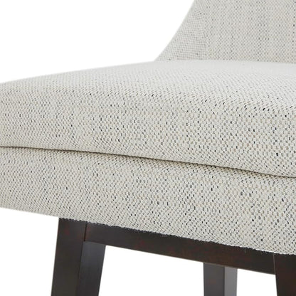 CHITA Bar Stools Set of 2, Counter Height Swivel Barstools, FSC Certified Morden Upholstered Fabric Counter Chairs with Back Support, 26.8" H Seat Height, Fabric in Ivory
