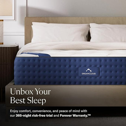 DreamCloud 12" Full Mattress - Luxury Gel Memory Foam - 365 Night Trial - Premium Pressure-Relieving Layers - Forever Warranty - CertiPUR-US® Certified