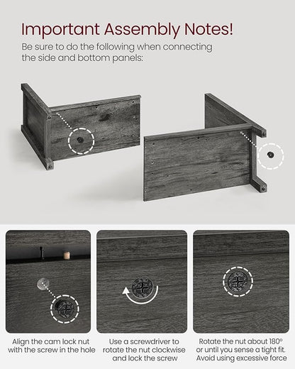 VASAGLE LIRY Collection - Storage Cabinet, Buffet Cabinet, Sideboard, Credenza, with Adjustable Shelves, for Living Room, Entryway, Antique Charcoal ULSC381T04